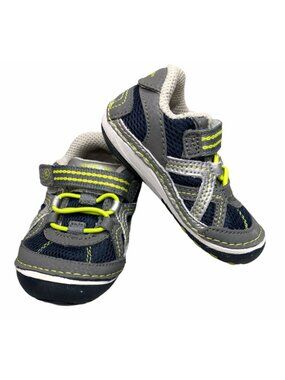 Stride Rite Riff Water Sandals Baby Boys 4 mos Infant Hook Loop Blue Green Gray